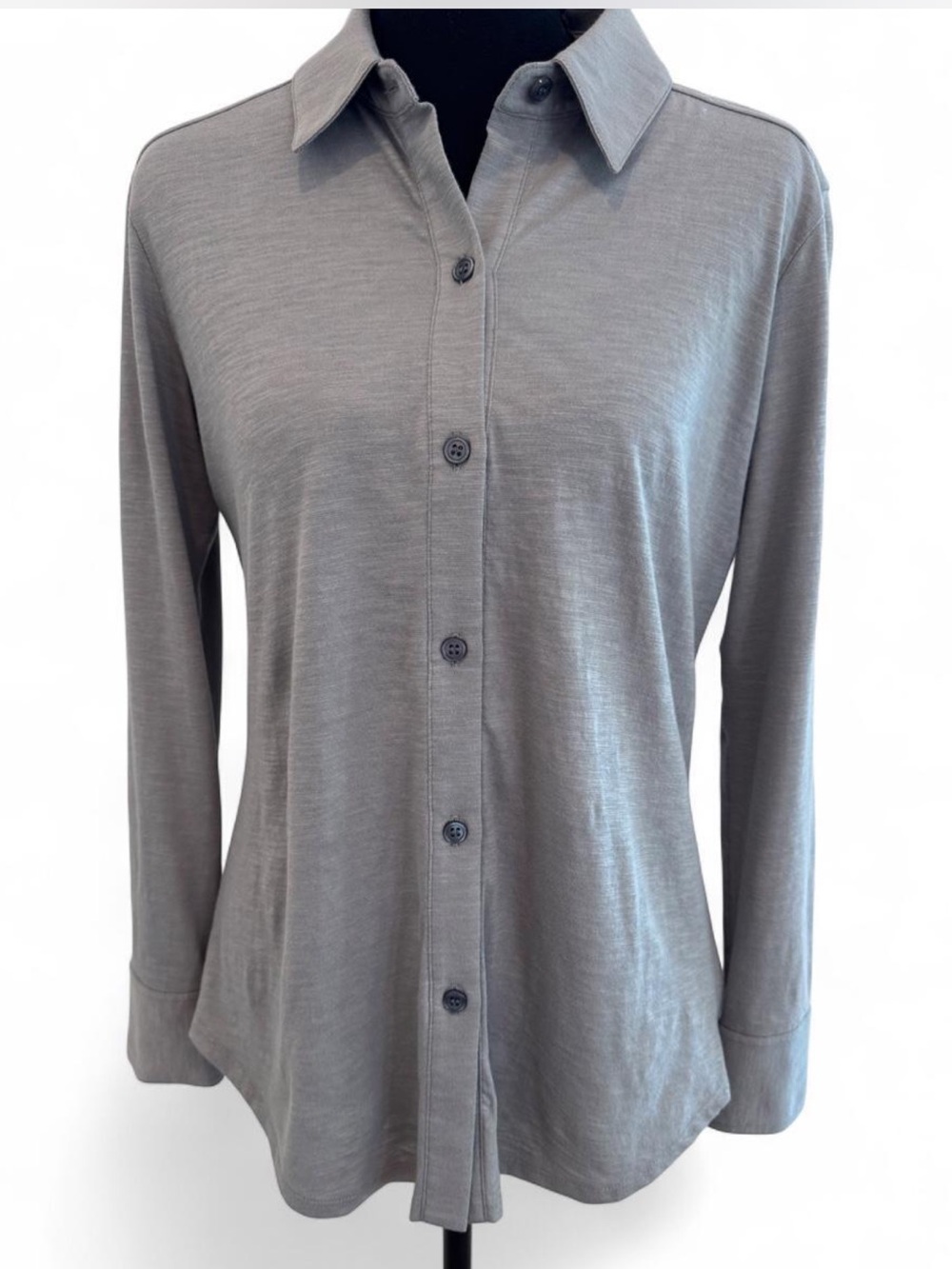 Theory Long-Sleeve Button-Down Shirt - Gray